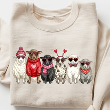 Sheep Lover Valentines Mom Heart Sweatshirt Mom Sheep Lover Mama Gift