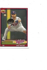 2016 ARCHIVES 1991 DESIGN TWINS HALL OF FAME 1B JOE MAUER