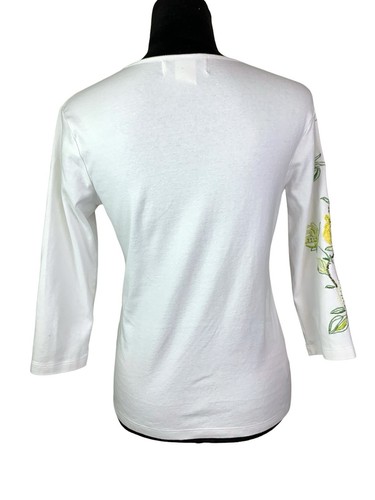 Susan Bristol Gr. S Bluse Perlen bestickt Blumen elfenbein Retro hübsch! - Bild 7 von 12