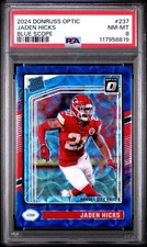 2024 PANINI DONRUSS OPTIC #237 JADEN HICKS BLUE SCOPE PSA NM-MT 8