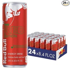 Red Bull Red Edition Watermelon Energy Drink 8.4 oz Cans 24 Pack Case NEW