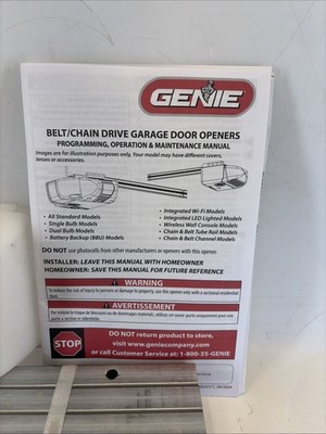 Genie 2035-TKV Chain Drive 550- Model ½ HPc Garage Door Opener | eBay
