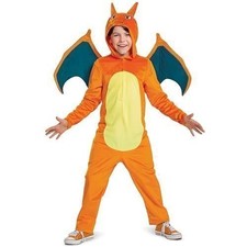 Disguise Charizard Costume for Kids, Official Pokemon Costume Hooded Jumpsuit, C