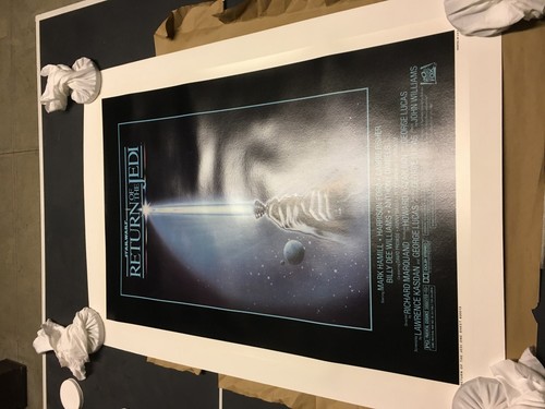 Original Star Wars Return of the Jedi movie poster-linen backed Beautiful C9-C10 - Picture 4 of 9