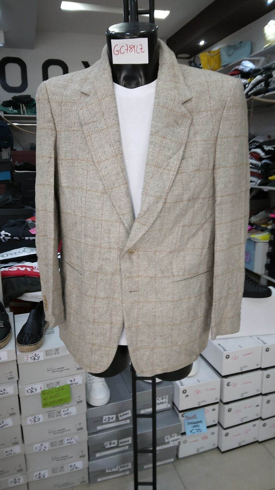 Men's Gray Wool Blend Jacket Size 42 GC781LZ New