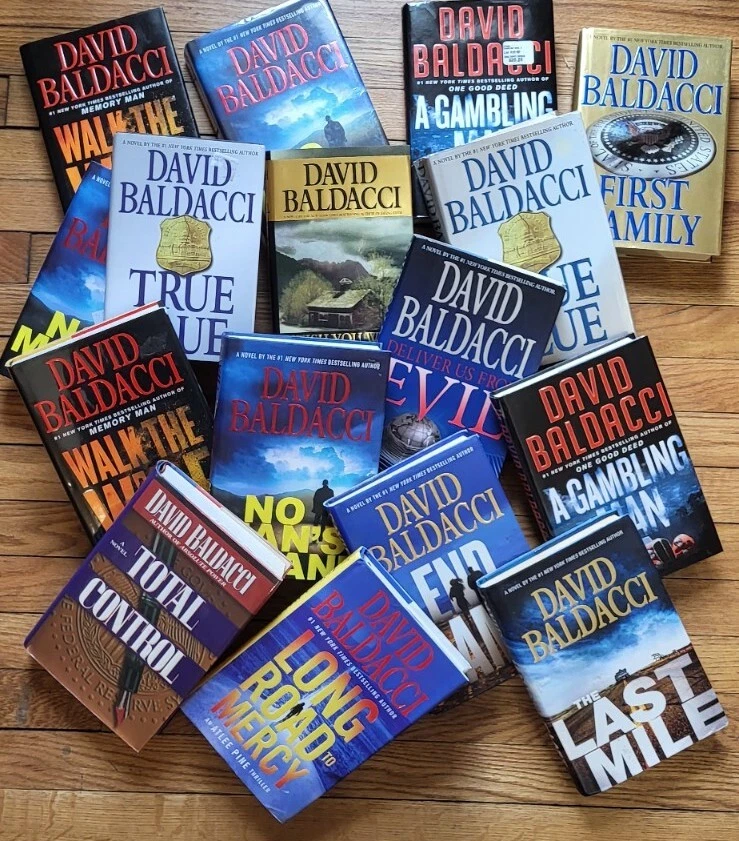 Lot of 10 David Baldacci HARDCOVER RANDOM MIX Thriller Mystery Romance Suspense Foto 2 de 2