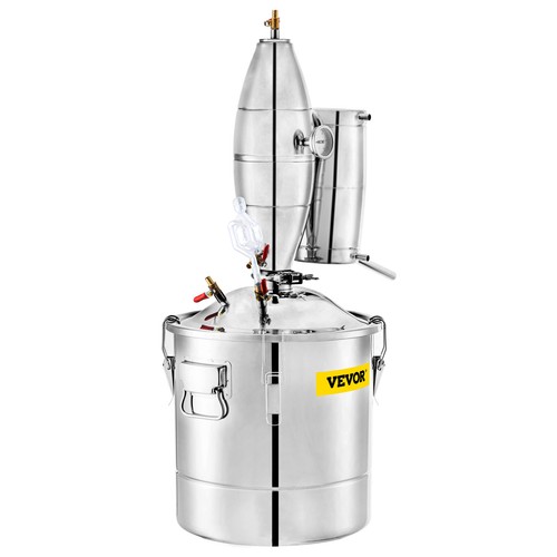 VEVOR Distillateur Alambic Acier Inox 30L Condenseur Eau et Alcool Thermomètre - Zdjęcie 9 z 12