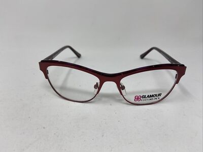 GLAMOUR EDITOR S PICK GL1007 C02 51/16/135 RED PINK FLEX HINGE EYEGLASSES GT66