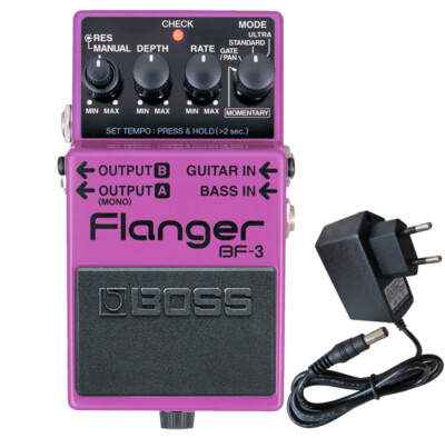 Boss BF-3 Flanger Pedal Effektgerät + keepdrum Netzteil