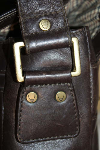 HIDESIGN UNI ~ SEX DARK BROWN COW HIDE LEATHER X/BODY BRIEF / BUSINESS BAG. - Picture 14 of 24