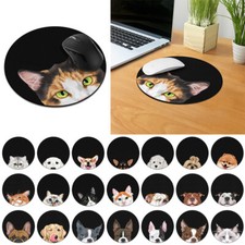 Animal Round Gaming Mouse Mat Pad Non-Slip Circle Mousepad For Computer Laptop