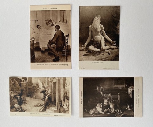 Lot of 19 unused antique French museum art postcards, Millet, Morot, Rodin - Picture 3 of 9