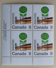 Canada 8 cent stamp 1974  MNH sc #640 Agricultural  Education corner block