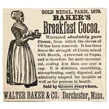 Walter Baker Breakfast Cocoa 1885 Advertisement Victorian Paris Expo ADBN1A17