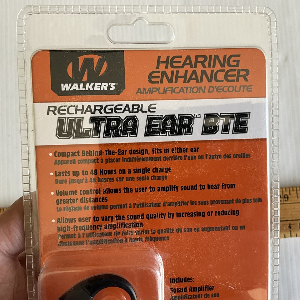 Walkers Ultra Ear BTE Rechargeable Hearing Enhancer Device GWPRCHUE