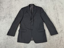 Ermenegildo Zegna Suit Jacket 44 R Gray Wool Designer Premium Soft Luxury Italy