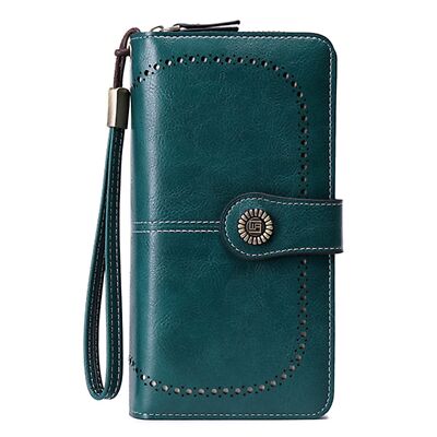 Womens Leather Wallet Clutch Card Holder Purse Handbag RFID Blocking Bifold Gift
