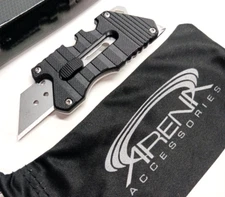 Retractable Utility Box Cutter Razor Blade Manual Pocket Knife EDC Bottle Opener