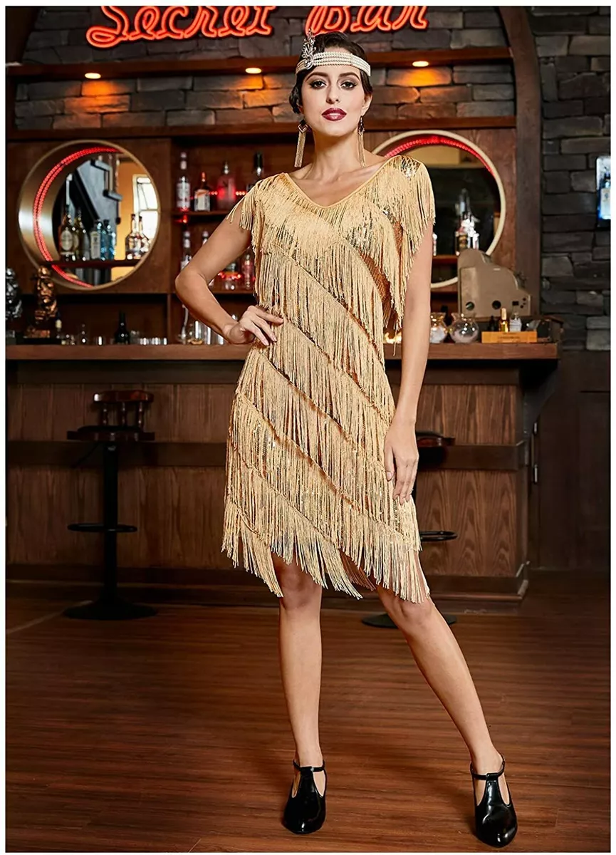 fringe flapper dress