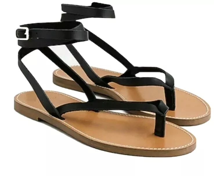 J crew leather lace up sandals 2025