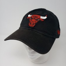 Chicago Bulls NBA New Era 9Twenty Black Adjustable Strap Baseball Cap Hat