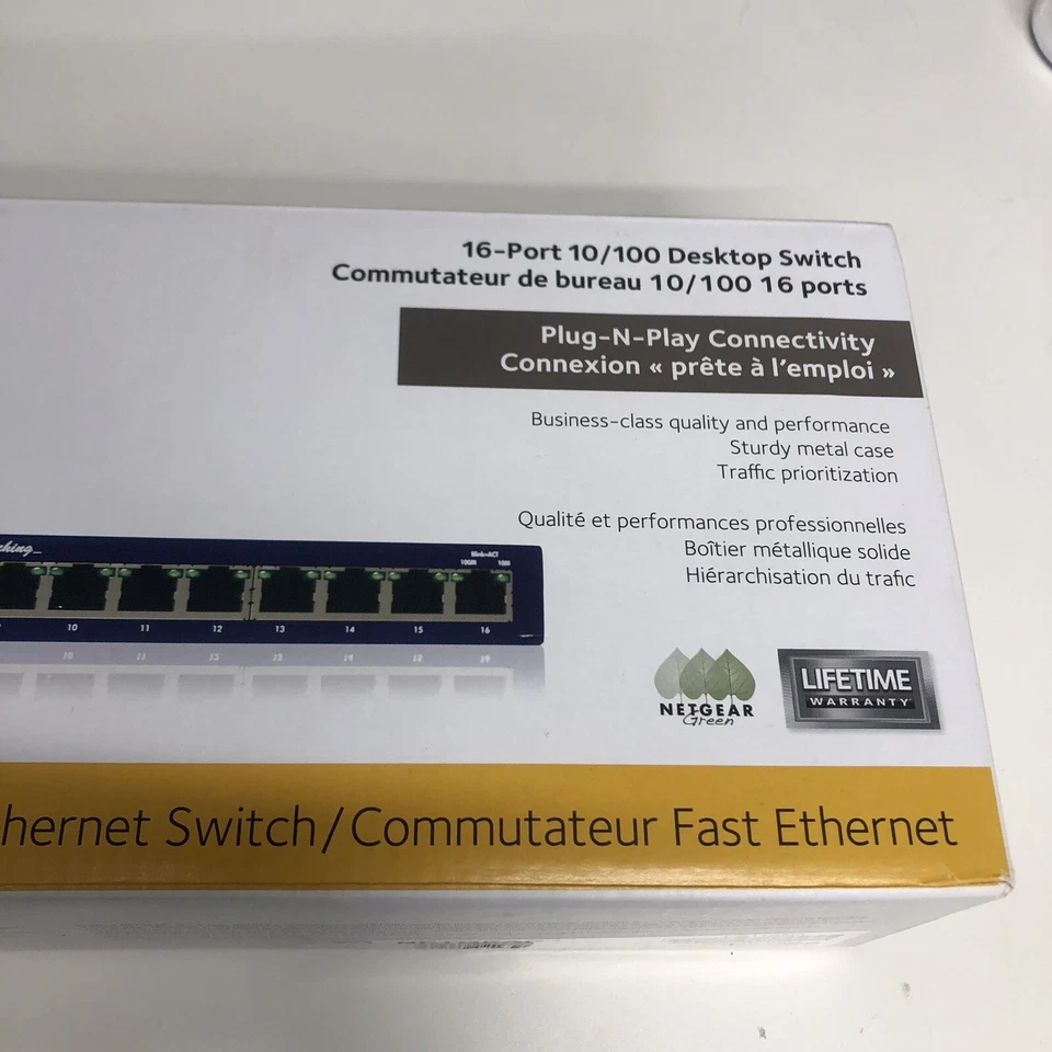 NETGEAR 16 Port Desktop Switch Model: FS116 10/100 - Image 3 of 4