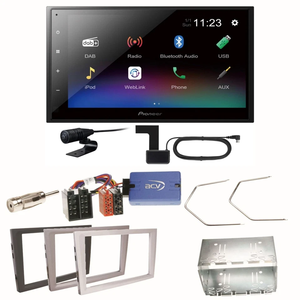 Pioneer DMH-A340DAB Digitalradio Einbauset für Opel Vectra C Signum Corsa Combo - Bild 1 von 1