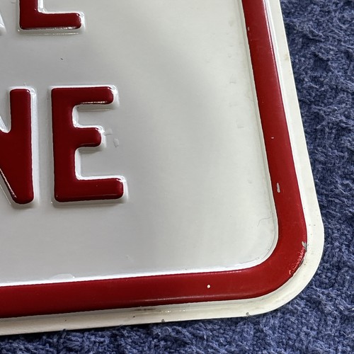 Metal Embossed No Parking Fire Lane Road Sign 18x12" Vintage - Picture 4 of 6