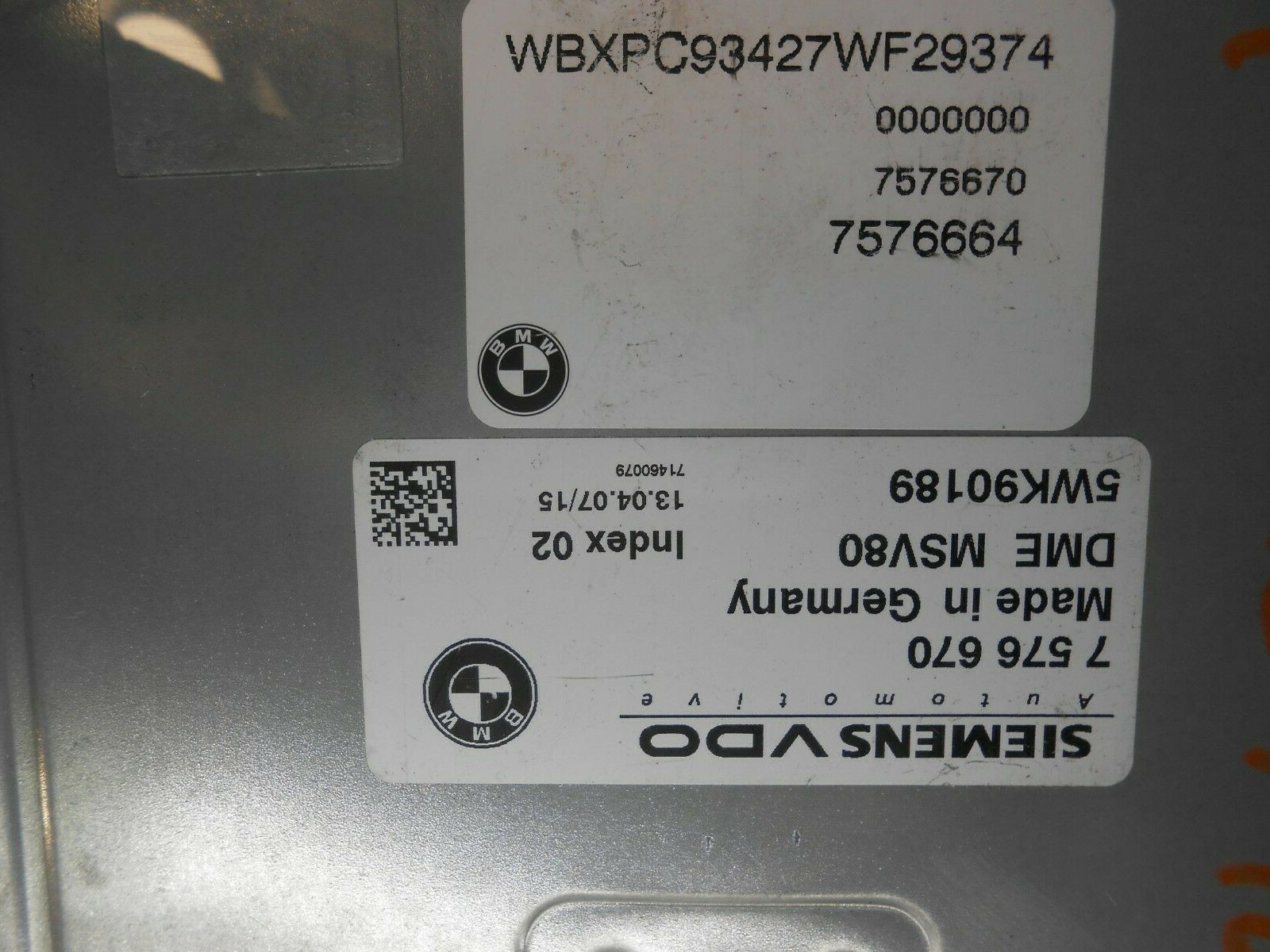 2007 BMW X3 SIEMENS ENGINE CONTROL MODULE 7576664 SC0233 | eBay
