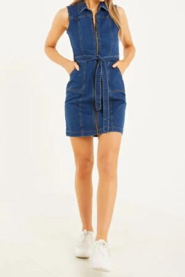 white christmas dresses Perception Denim Mini Dress Mid Wash main image 1