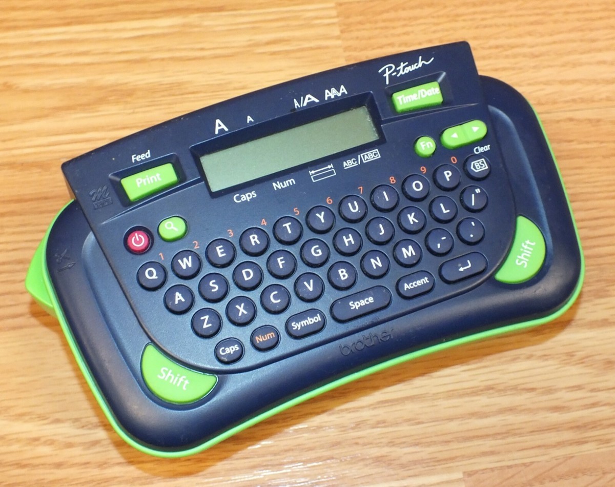 Genuine Brother (PT-80) Green & Blue Label Maker Printing Machine