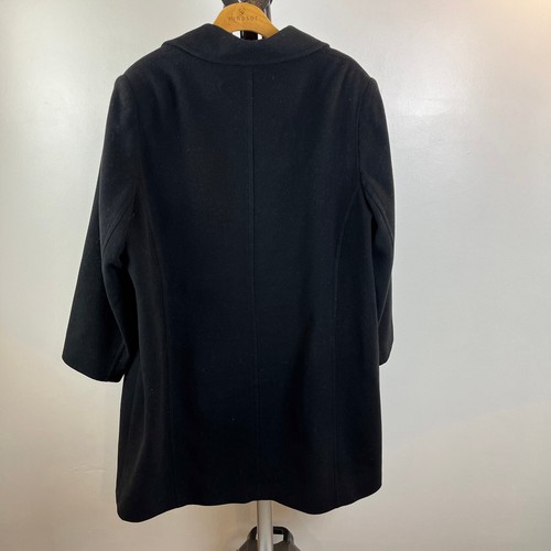 Kristen Blake Black Wool Cashmere Clutch Jacket Black Women Size 18W - Picture 6 of 9