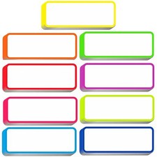 54 Pcs Magnetic Dry Erase Labels Colorful Name Tags for White Board Refrigerator