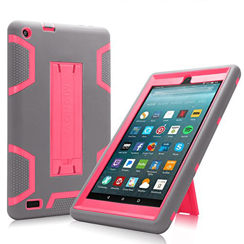 Hybrid Heavy Duty Protective Case for Amazon All-New Fire 7 7 9th Gen 2017 2019 - Picture 44 of 57