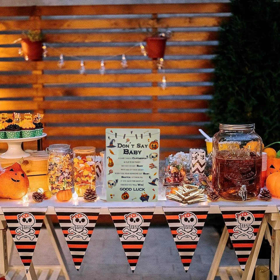 Juegos de Baby Shower - Naranja Cítricos No Digas Pinza Bebé Juego Foto 4 de 4