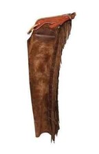 Men Western Cowboy Suede Leather Pant Fully Leg Fringes Riding Native Rodeo Chap