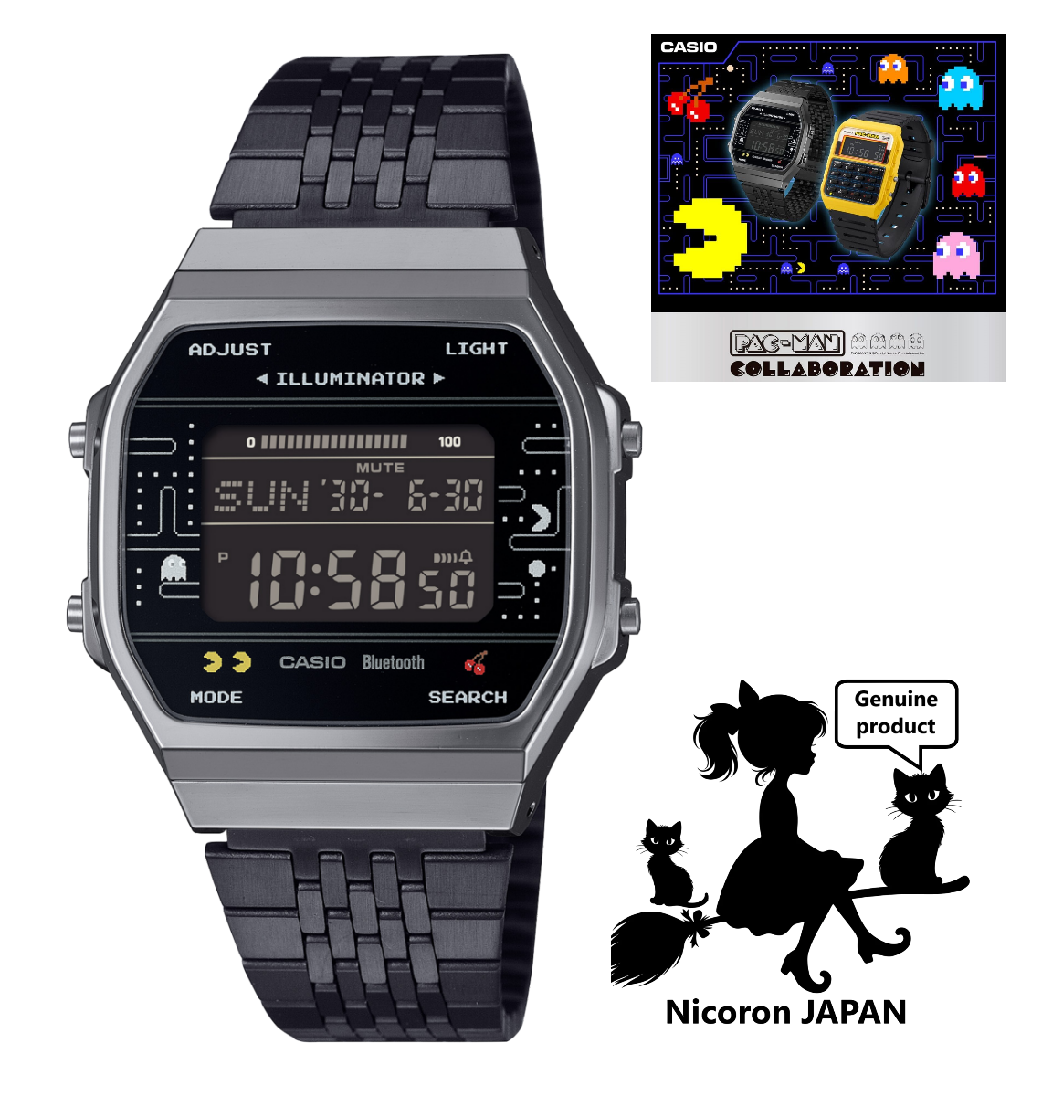 CASIO CLASSIC Men's Watch ABL-100WEPC-1BJR Black Pac-Man