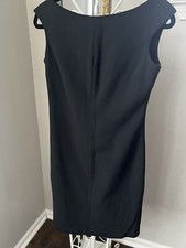 BCBG Dresses SZ 6 Little Black Dress MADE IN USA Midi  Flattering Fit Vintage