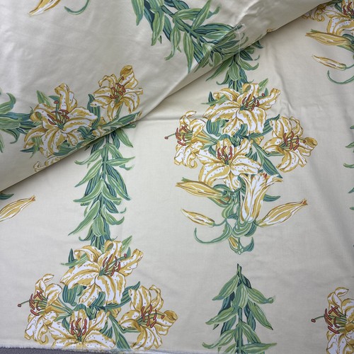 Vintage 1992 Laura Ashley Fabric Tiger Lilly 2 Yards Floral 100% Cotton Spring - 第 5/6 張圖片