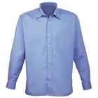 Boys Shirt Formal Plain Long Sleeved Wedding Suit Smart Blue Party Shirts 4-15Y