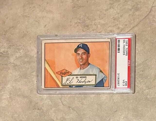 1952 Topps Gil Hodges #36 Brooklyn Dodgers Graded PSA 3