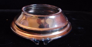 Vntg What S It Elegant Gold Gilt Clear Gl Ashtray Round Stand Image Is Loading Vntg What 039 S It Elegant Gold Gilt