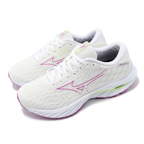 Mizuno Wave Inspire 20 Super Wide White Purple Women Running Shoes J1GD2446-24 - Picture 1 of 8