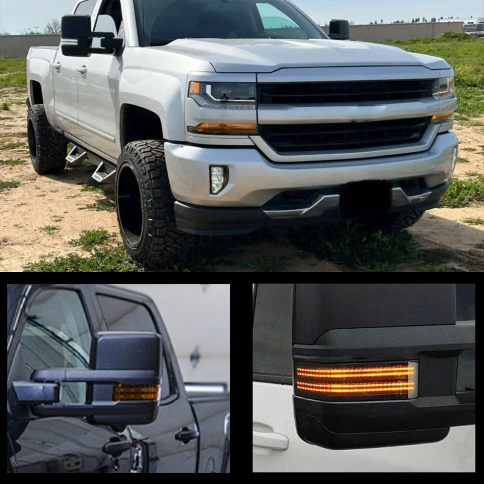 Luz marcadora de espejo retrovisor lateral de remolque 2 piezas para Chevrolet Silverado 2500HD 2017 23444105 Foto 4 de 4