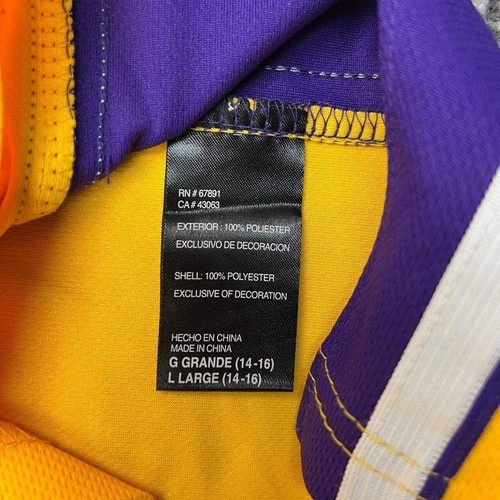 Los Angeles Lakers Nash #2 Jersey Shirt Youth Large 14-16 Adidas Sleeveless New - Picture 7 of 8