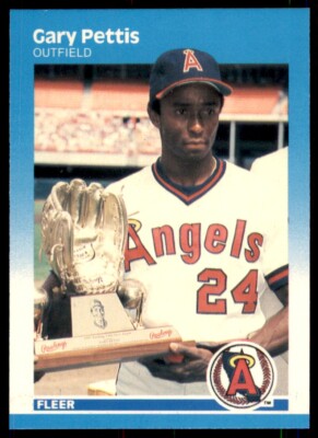 1987 Fleer Glossy Gary Pettis . California Angels #90