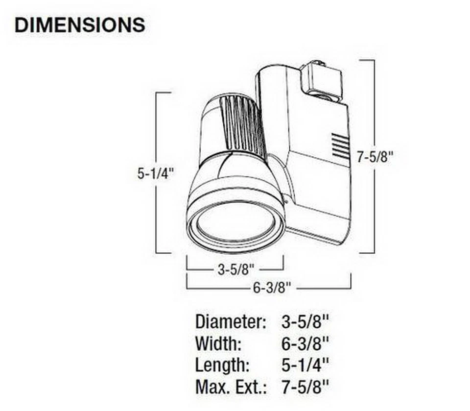 Black 4 Light Pillar LED Track Head Kit - Image 3 of 3