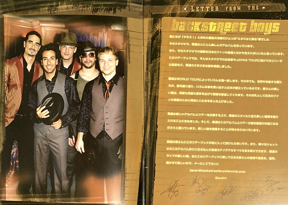 Backstreet Boys Japan Tour 2004 Tour Book Japan 20 Pages | eBay