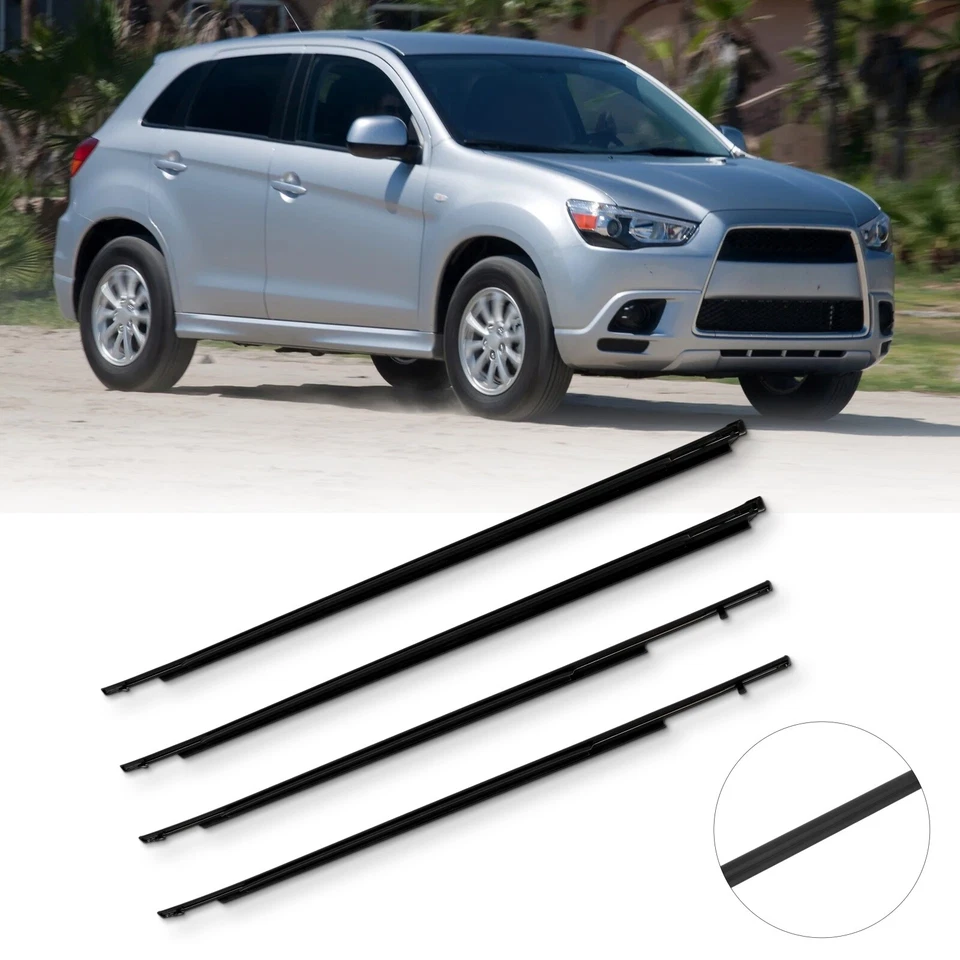 Moldura de cinturón de sellado de ventana de puerta deportiva para Mitsubishi Outlander 2011-2023 Foto 4 de 4