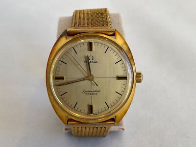 Omega Seamaster Cosmic Vintage Gold Round Manual Winding Mens